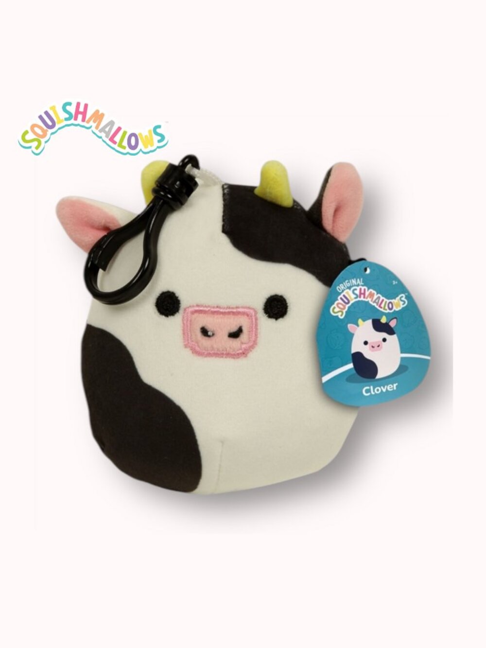 NWT Clover the bull cow (COWS store exclusive) clip Squishmallow